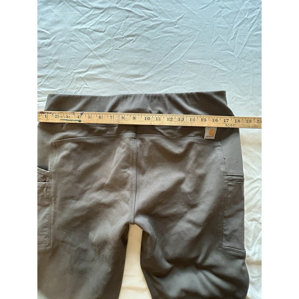Carhartt Force W Green Brown Utility Pocket Leggings Size Large Tall L 12-14 - Picture 4 of 10